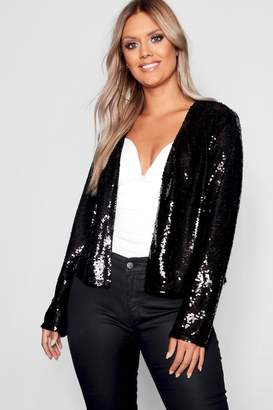 sequin crop jacket
