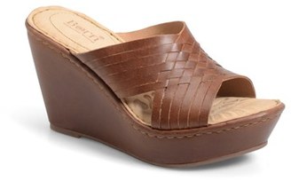 Børn 'Millia' Platform Wedge Leather Sandal (Women)