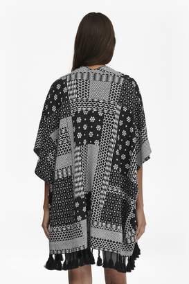 French Connection Jacquard Patchwork Shawl