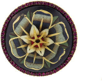 Silvia Furmanovich 18k Marquetry Flower Ring, Size 7