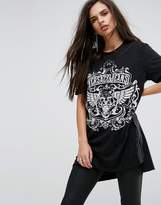 Thumbnail for your product : Versace Jeans Hi-Lo Logo T-Shirt With Eagle Print