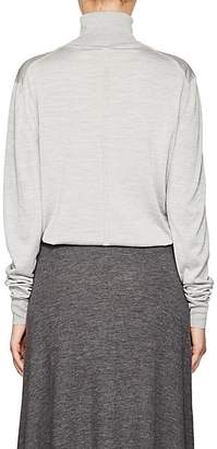 The Row Women's Donnie Silk Turtleneck Sweater - Silver