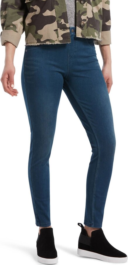 Hue Women's Ultra Soft High Waist Denim Leggings In Steely Blue Wash
