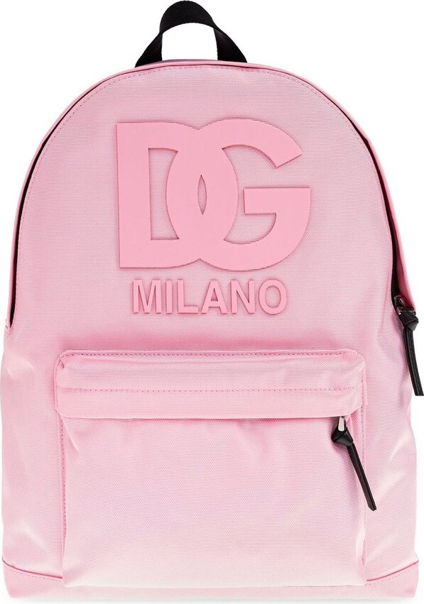 Dolce & Gabbana Children Logo Embossed Zip-Up Backpack