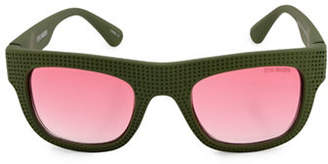 Steve Madden Perforated Flat Top 51mm Square Sunglasses
