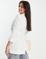 Thumbnail for your product : ASOS DESIGN mix & match suit blazer in ivory