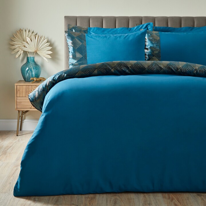 Dunelm Inga Peacock Duvet Cover and Pillowcase Set Peacock ShopStyle