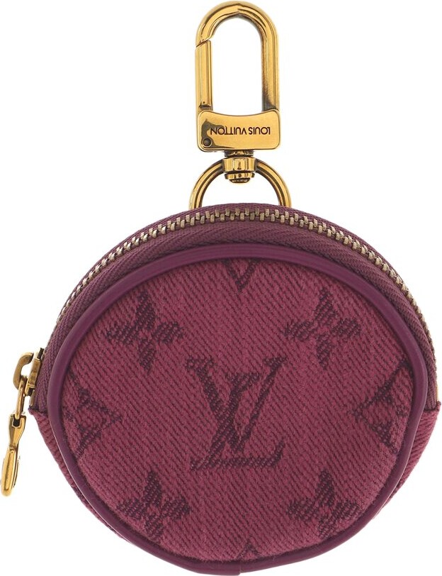 Louis Vuitton Monogram Denim Round Bag Charm And Key Holder