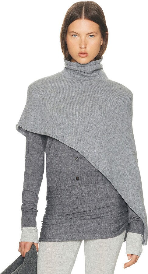 Helsa Loxley Asymmetric Cape in Grey