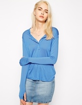 Thumbnail for your product : Pencey Loose Fit Long Sleeve T-Shirt With Button Front