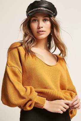 Forever 21 Oversized Purl Knit Top