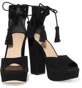 Thumbnail for your product : Zimmermann Tasseled Suede Sandals