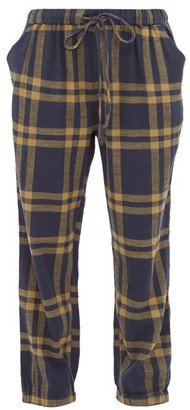 Ace&Jig Tommy Checked Cuffed Cotton Track Pants - Navy Multi