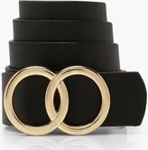 Thumbnail for your product : boohoo Plus Double Ring Detail Boyfriend Belt