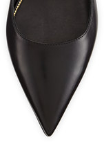 Thumbnail for your product : Tom Ford Padlock Ankle-Wrap Ballerina Flat, Black
