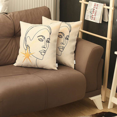 Mike&Co. New York Boho-Chic Decorative Printed Jacquard Square Pillow Cover