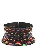 Thumbnail for your product : Manish Arora 140mm Laser Cut Leather High Waist Belt