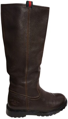 Gucci Brown Leather Boots