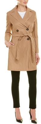 Cinzia Rocca Icons Crinkled Belted Trench Coat