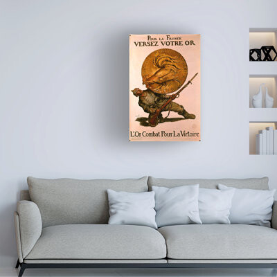 Winston Porter Jules Abel Faivre Pour La France Versez Votre Or, Lor Combat Pour La Victoire, 1915 Canvas Art