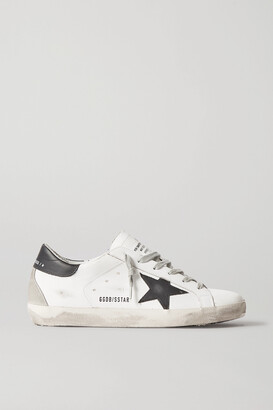 Golden Goose Superstar Distressed Leather Sneakers - White - IT35