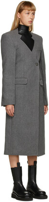 Peter Do Grey Wool Cut-Out Oversized Coat