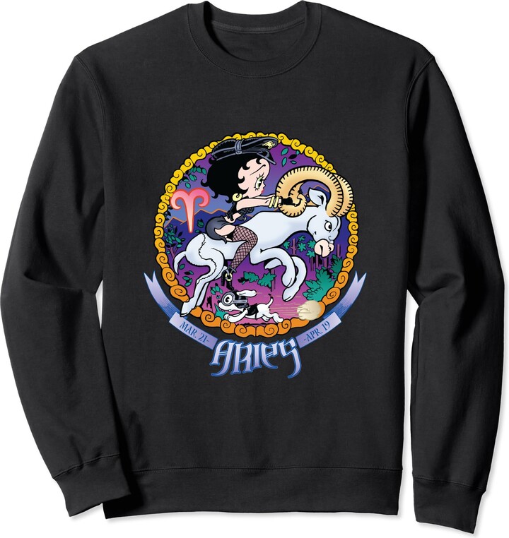 Betty Boop Aries Astrological Sign Sweatshirt