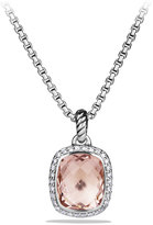 Thumbnail for your product : David Yurman Noblesse Pendant with Morganite and Diamonds on Chain