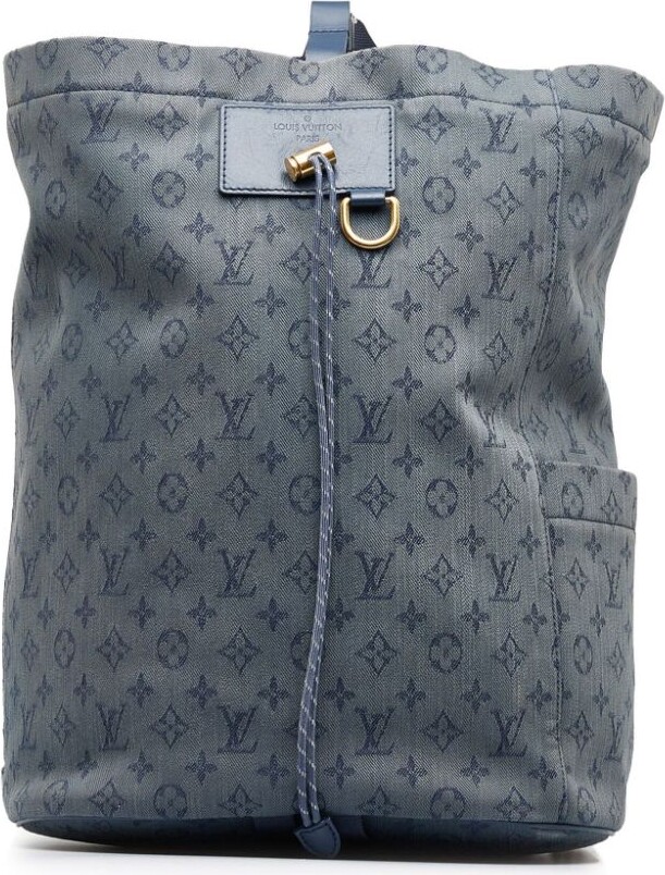 Louis Vuitton 2019 pre-owned Monogram Denim Chalk Backpack - ShopStyle