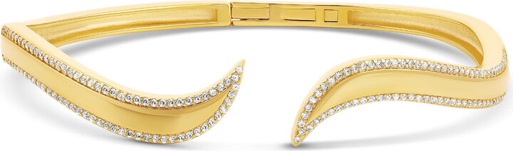 SHYMI Pave Outline Curl Cuff - Gold