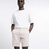 Thumbnail for your product : River Island Mens Pink Slim Fit Textured Smart Shorts
