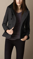 Thumbnail for your product : Burberry Shearling Collar Pea Coat