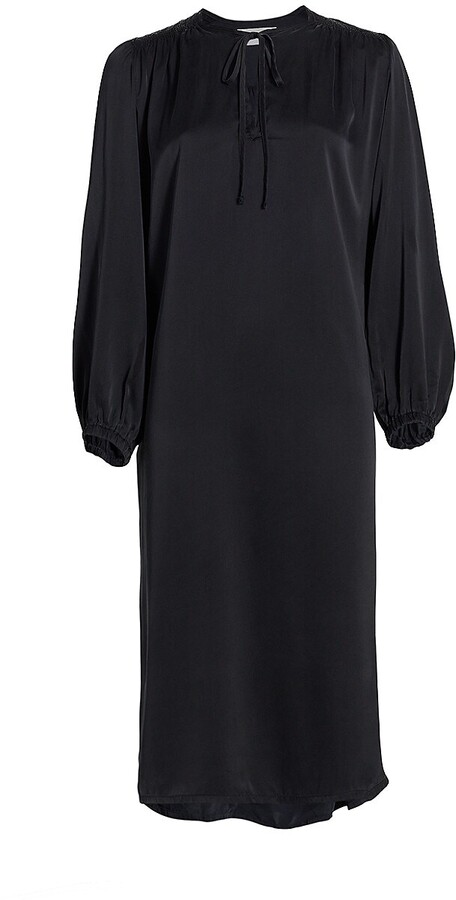 xirena jada tie neck midi dress