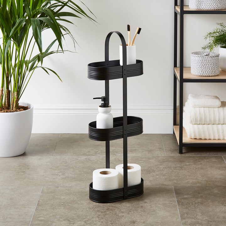 Dunelm Metal 3 Tier Bathroom Caddy Black - ShopStyle