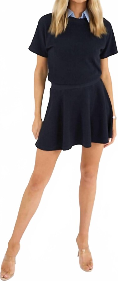 Sundays Bijou Mini Dress In Navy