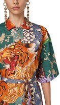 Thumbnail for your product : DSQUARED2 Tiger Drilled Cotton Mini Dress
