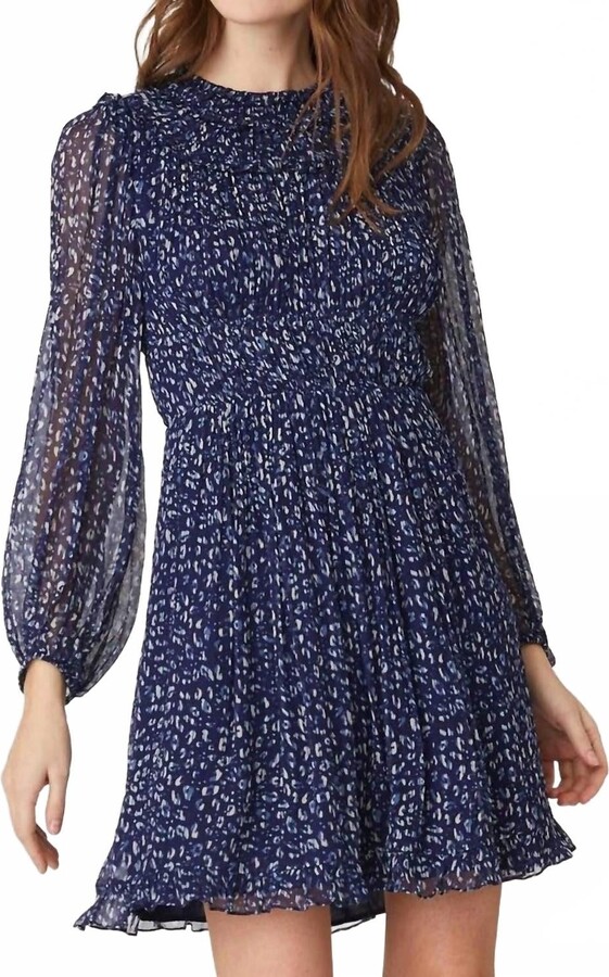 Shoshanna Hallie Mini Dress In Ink Multi