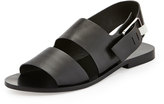 Thumbnail for your product : Alexander Wang Eva Double-Strap Leather Sandal, Black