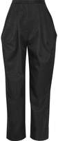Thumbnail for your product : Vika Gazinskaya Pleated Wool-Twill Tapered Pants