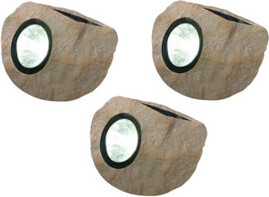 Deck Impressions Sandstone Solar Powered Integrated LED Rock Light