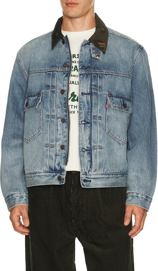 Barbour x Levi's Type II Denim Jacket in Blue