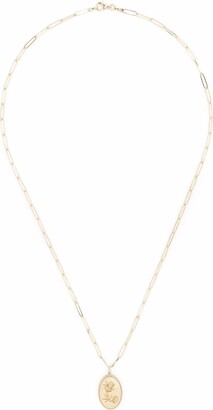 ZAHAVA 10kt gold Protea Penelope Paper Clip chain necklace