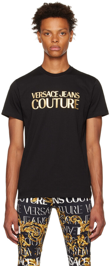 Versace Jeans Couture Men's Gold T-shirts | ShopStyle