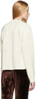 Thumbnail for your product : Maison Margiela Off-White Destroyed V-Neck Sweater