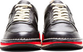 Thumbnail for your product : Maison Margiela Grey Metallic Leather Sneakers