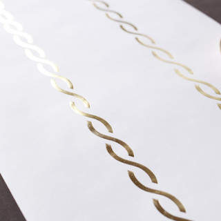 Minted 48" Links Gold Foil-Pressed Table Runners