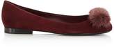 Thumbnail for your product : Ferragamo Varina Mink Fur Bow Ballet Flats