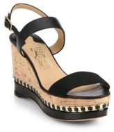Thumbnail for your product : Ferragamo Mollie Cork Wedge Sandals