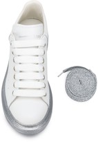 Thumbnail for your product : Alexander McQueen Oversized glitter low-top sneakers