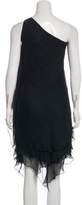 Thumbnail for your product : Ralph Lauren Black Label Silk Drape-Accented Dress